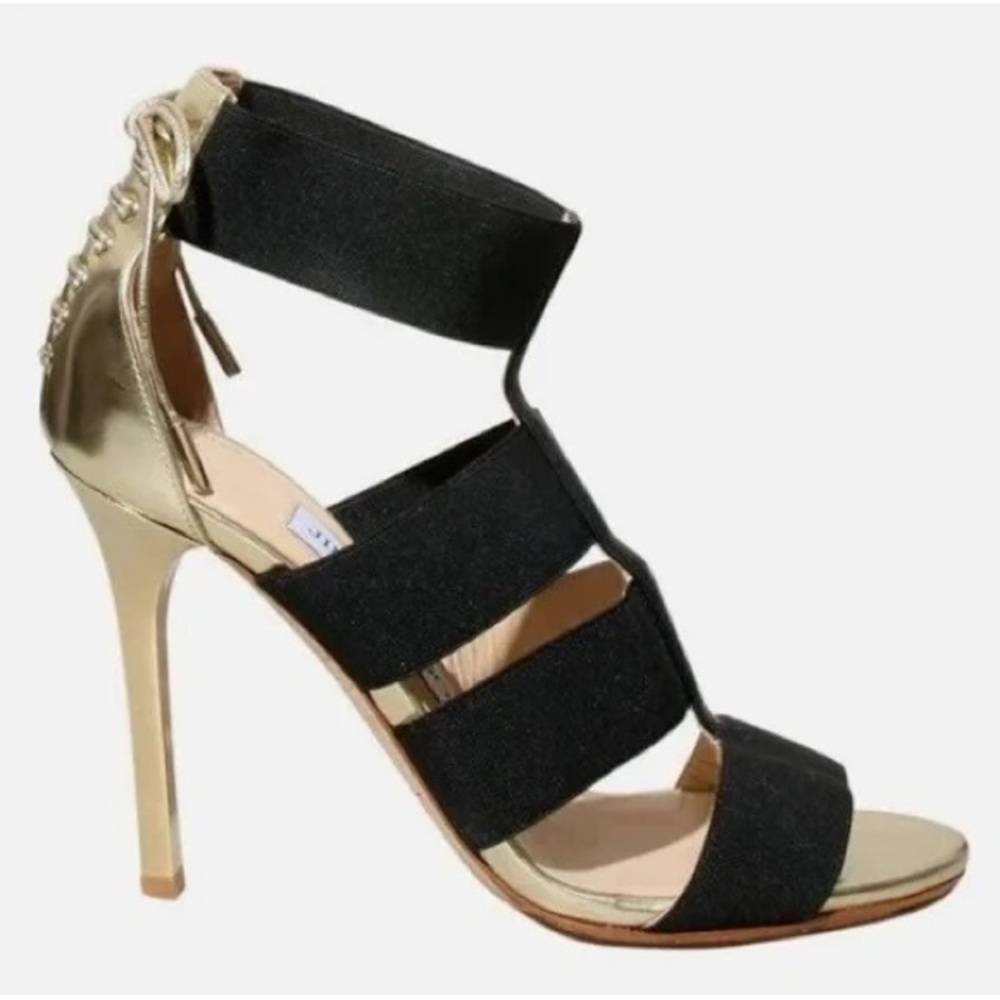 Gold and black gorgeous strappy Jimmy Choo heel.